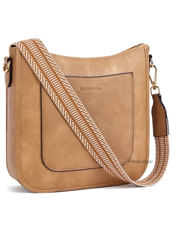 Handbags - Vegan Leather Crossbody Bag with Guitar Strap for Travel